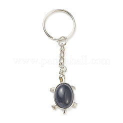 Porte-clés de pierres précieuses mélangées naturelles et synthétiques&nbsp;KEYC-P010-C