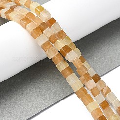 Natürliche goldene Seidenjadeperlenstränge&nbsp;G-C135-E01-01