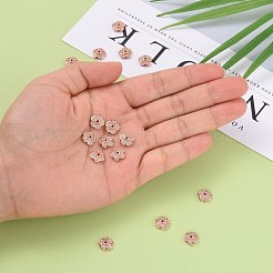 5 micro en laiton -petal ouvrent caps zircons clairs&nbsp;ZIRC-P001-31RG