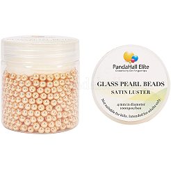 Perle ronde en verre teinté écologique nacré&nbsp;HY-PH0002-24-B
