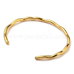 Brazaletes de acero inoxidable 304 con revestimiento iónico (IP)&nbsp;BJEW-H323-01G