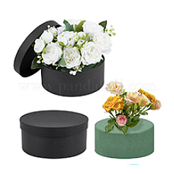 1 runde Aufbewahrungsboxen aus Pappe und 1 Phenolkunststoff-Bastelschaum für Blumen&nbsp;CON-PH0003-42