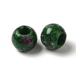 Rubino naturale in perle europee di zoisite&nbsp;G-N342-03H