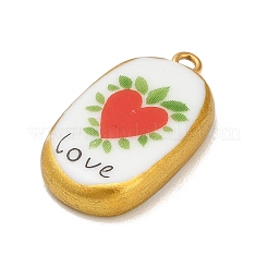Pendentifs en porcelaine imprimée&nbsp;STAS-C183-03B-02