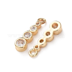 Messing micro pave klar zirkonia charme&nbsp;KK-C253-02A-G