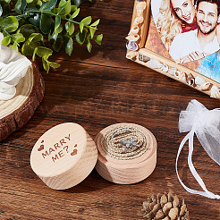 Säulen-Aufbewahrungsboxen für Fingerringe aus Holz&nbsp;CON-WH0086-063A