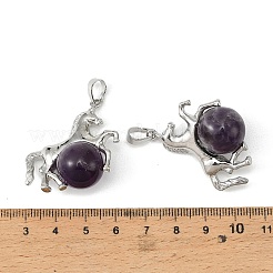 Anhänger aus natürlich gebändertem Amethyst&nbsp;G-D102-01P-06