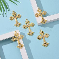Alliage strass croisées gros pendentifs&nbsp;ALRI-1475-G-NR