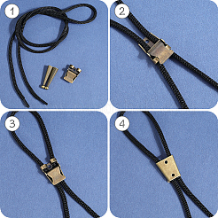 Kit de fabrication de cravates bolo à faire soi-même&nbsp;DIY-GF0010-35AB