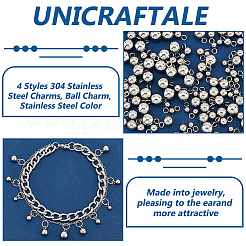 160 Stück 4 Stile 304 Edelstahl-Charms&nbsp;STAS-UN0061-17