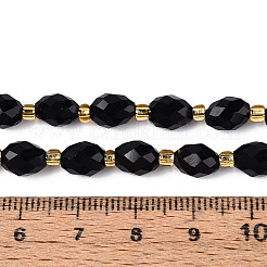 Natürliche schwarze Obsidian Perlen Stränge&nbsp;G-N342-35-8x6-01