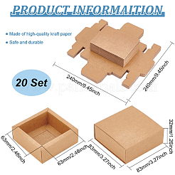 Geschenkboxen aus Kraftpapier zur Aufbewahrung von Schubladen&nbsp;CON-WH0095-56A