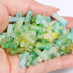 100 Stück transparente Acrylperlen in Farbverlaufsfarbe&nbsp;OACR-FP0001-35