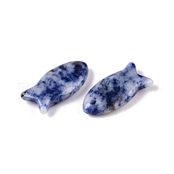 Pendentifs en jaspe tache bleue naturelle&nbsp;X-G-N342-106F