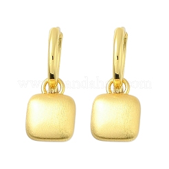 Boucles d'oreilles créoles avec pendentifs en laiton&nbsp;EJEW-B120-08G-02