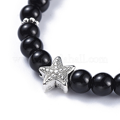 Bracciali di perline intrecciati con pietre preziose naturali regolabili&nbsp;BJEW-JB04422