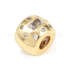 Ottone micro spianare perline europei zirconi&nbsp;KK-C162-058G-02