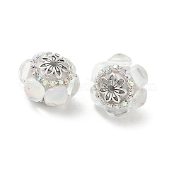 Perles rondelles en strass acrylique&nbsp;CLAY-NH0003-02AS-07