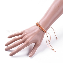 Braccialetti intrecciati con perline di vetro placcato in semi di vetro&nbsp;BJEW-JB04789