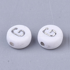 Perline acrilico placcato&nbsp;PACR-R243-04G