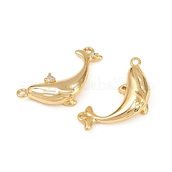Pendentifs en laiton à micro pavé de zircones cubiques sur le thème de l'océan&nbsp;KK-F902-08D-G