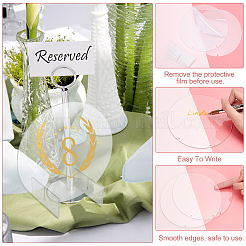 Segni di tavolo bianco acrilico&nbsp;DIY-WH0019-96