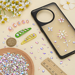 580 Stück 14 Arten Glas Strass Cabochons&nbsp;GGLA-FG0001-06