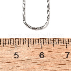 Colliers à chaîne serpent carrée torsadée en acier inoxydable 304 de 1 mm pour femmes&nbsp;NJEW-B131-09P
