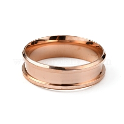 201 supports de bague rainurés en acier inoxydable&nbsp;RJEW-WH0009-03E-RG
