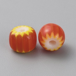 Perle di vetro millefiori fatto a mano&nbsp;LAMP-CJC0016-01D