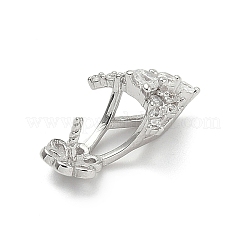 925 Sterlingsilber-Anhänger mit Blumenanhänger und klaren Zirkonia-Anhängern&nbsp;STER-P068-02P