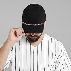 Chaîne de casquette de baseball avec des éclats de pierres précieuses naturelles et synthétiques&nbsp;AJEW-GO00033