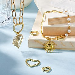 6 stücke 3 arten rack überzug herz messing frühling tor ringe&nbsp;KK-SC0006-11