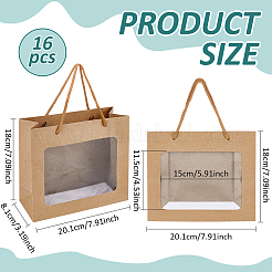 Sacs cadeaux en papier kraft&nbsp;ABAG-WH0044-63A