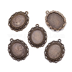 Metall-Legierung Anhänger Fassungen für Cabochons&nbsp;X-PALLOY-A16474-AB