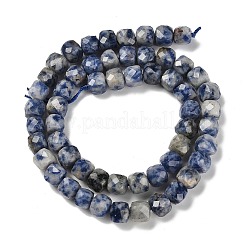 Natürliche blaue Fleck Jaspis Perlen Stränge&nbsp;G-H078-C20-01