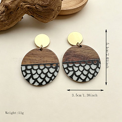 Résine en alliage boucles d'oreille&nbsp;WG488F4-03