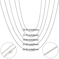 Collier chaîne serpent ronde en laiton avec fermoirs pinces de homard&nbsp;MAK-YW0001-14A