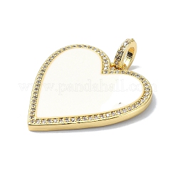 Pendenti con micro pavé di zirconi cubici con placcatura in vero ottone placcato oro 18k&nbsp;KK-B084-03G-02