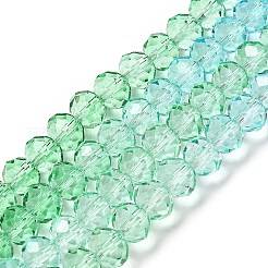 Brins de perles de verre peints transparents&nbsp;DGLA-A034-T6mm-A16