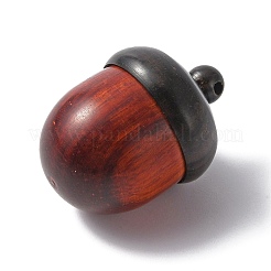 Pendentifs de bijoux de boîte de gland en bois&nbsp;WOOD-WH0027-33A