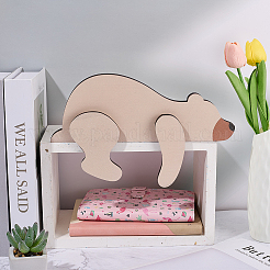 Wandaufkleber mit schlafendem Bären aus Holz für Kinder&nbsp;DIY-WH20007-25A