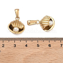 Ciondoli in perle finte in acciaio inossidabile 304 e plastica ABS&nbsp;STAS-C172-02A-G
