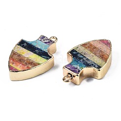 Regenbogenfarbene natürliche imperiale Jaspis-Anhänger&nbsp;G-S359-327