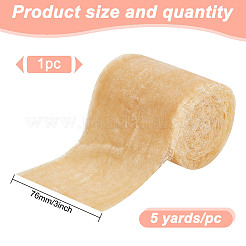 5 Yard ausgefranstes Polyesterband&nbsp;OCOR-WH0082-226B-04