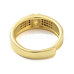Anneaux réglables en zircone cubique transparente&nbsp;RJEW-L120-019G