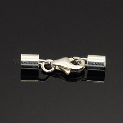 925 застежка-когти из стерлингового серебра с родиевым покрытием, с покрытием платиным, 20.4x3.5 мм, отверстие : 3 мм