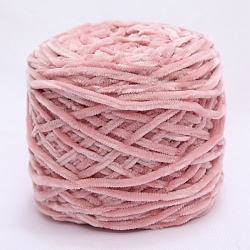 100 g de hilo de chenilla de lana, hilos de tejer a mano de algodón de terciopelo, para bebé suéter bufanda tela costura artesanía, rosa, 3mm