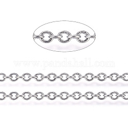 Brass Cable Chains, Soldered, with Spool, Oval, Cadmium Free & Lead Free, Gunmetal, 2.5x2x0.45mm, about 301.83 Feet(92m)/roll.