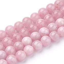 Природного розового кварца нитей бисера, круглые, 6 мм, отверстие : 1 мм, около 62 шт / нитка, 15.5 дюйм